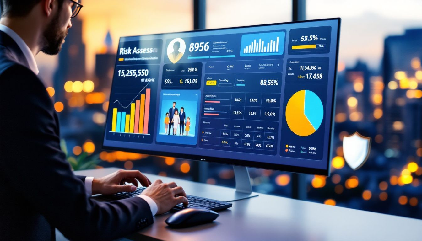 A person using a life insurance calculator to determine their insurance needs.