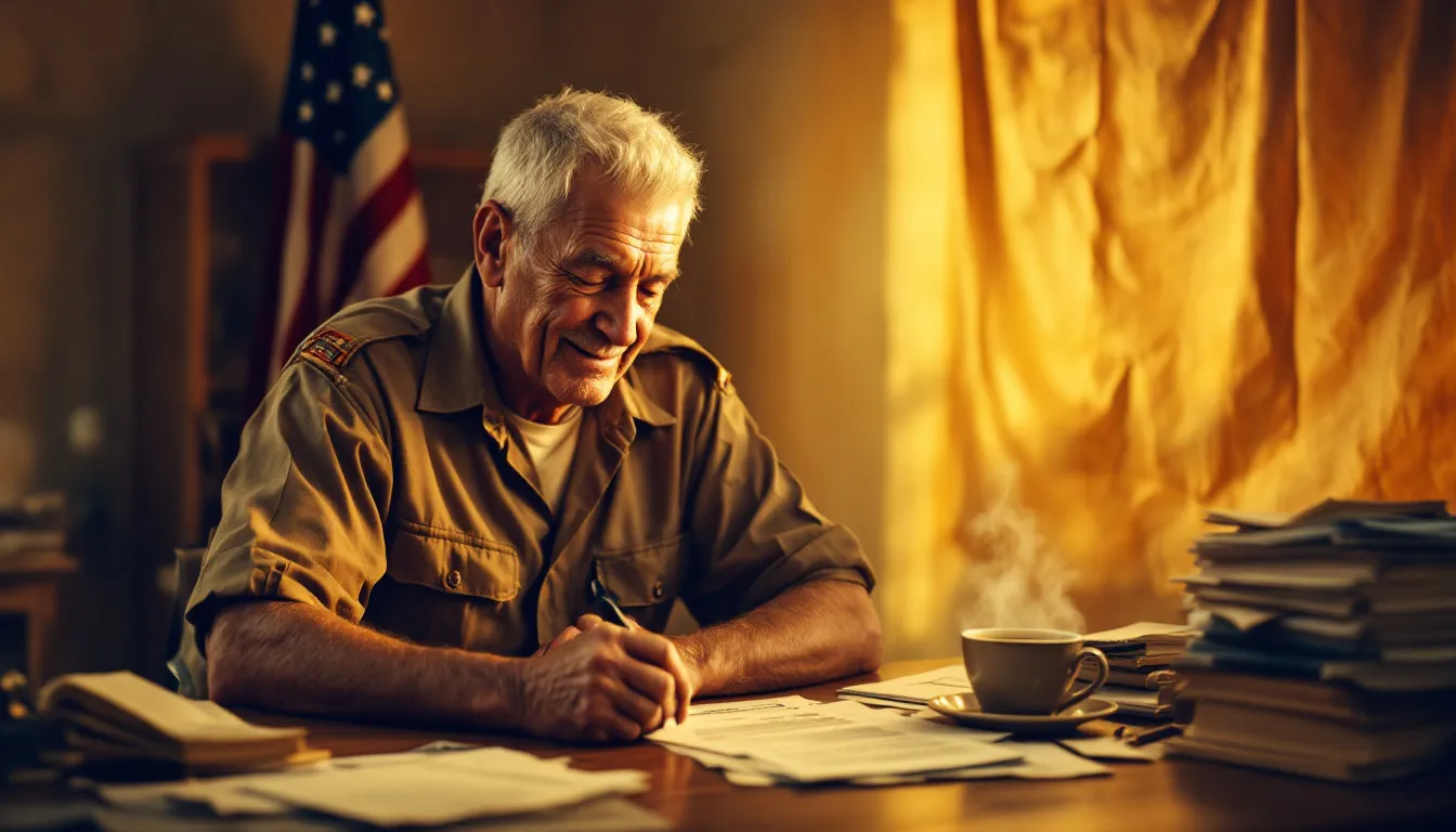 A veteran reviewing mortgage life insurance documents.