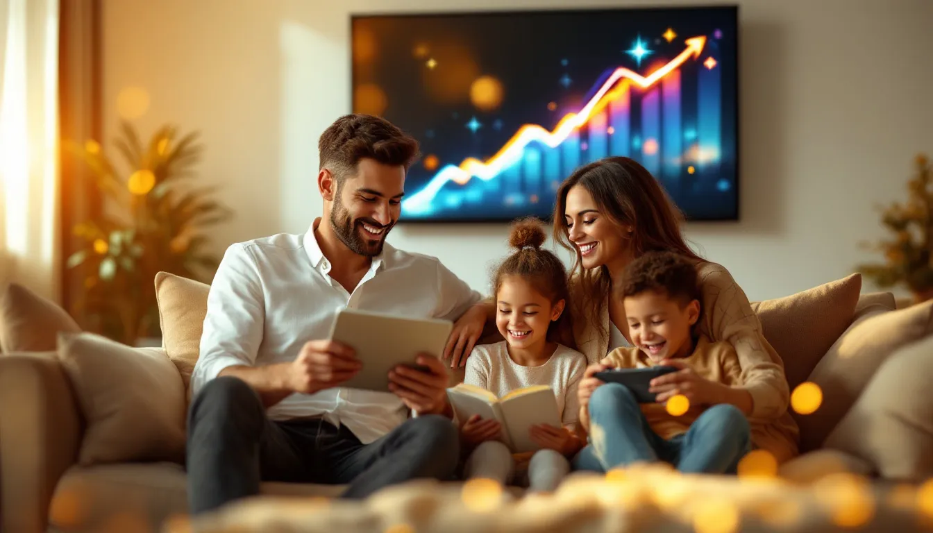 A family enjoying financial security thanks to guaranteed life insurance.