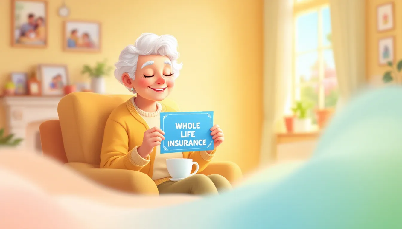 A senior citizen feeling secure with whole life insurance benefits.