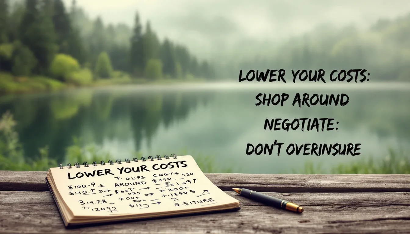 Tips for lowering life insurance quotes displayed on a notepad.
